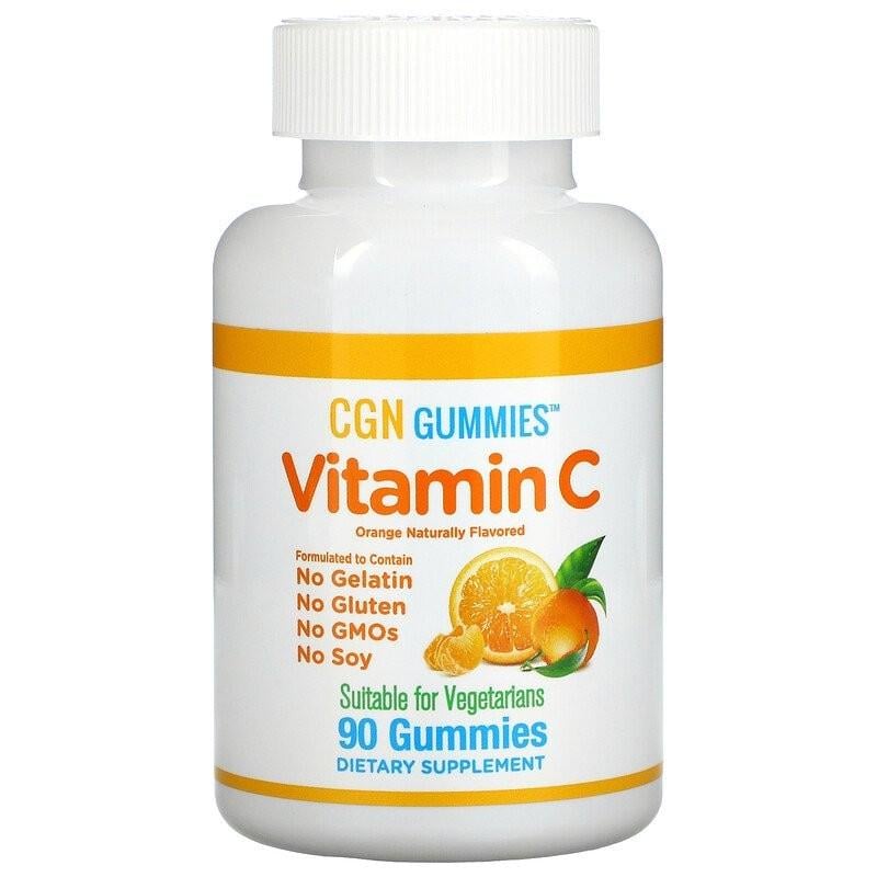 Витамины California Gold Nutrition Vitamin C Gummies Natural Orange Flavor 90 жевательных таблеток