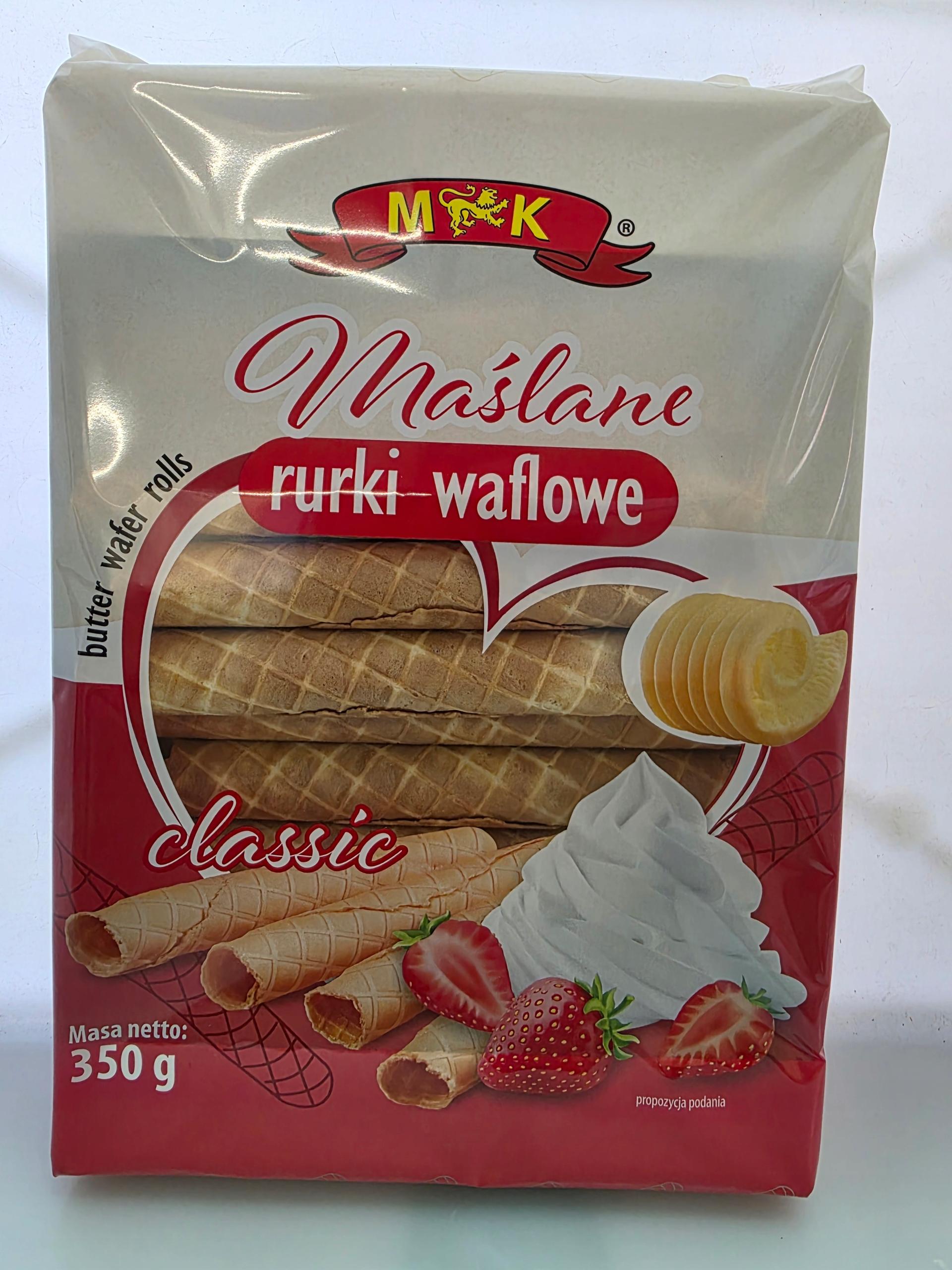 Трубочки вафельные M&K Maslane rurki waflowe 350 г