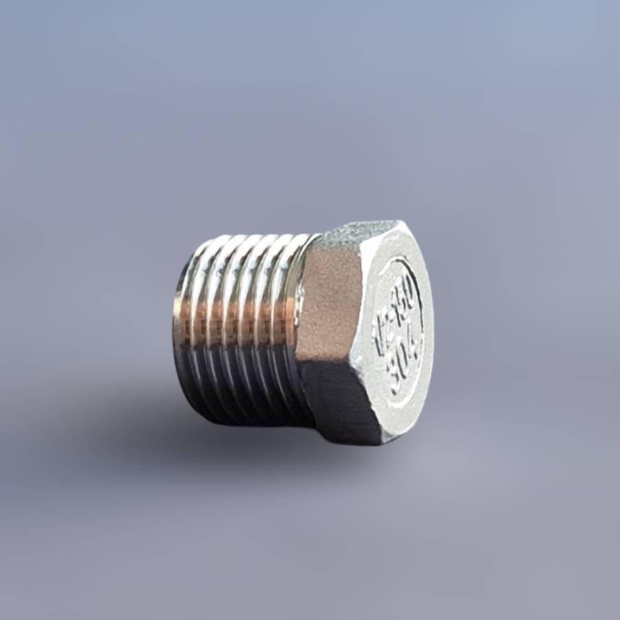 Заглушка різьбова шестигранна DN15 BSPP н/ж сталь AISI304 Class-150 зовнішня різьба 1/2" (29203395) - фото 2 Заглушка різьбова шестигранна DN15 BSPP н/ж сталь AISI304 Class-150 зовнішня різьба 1/2" (29203395) - фото 2