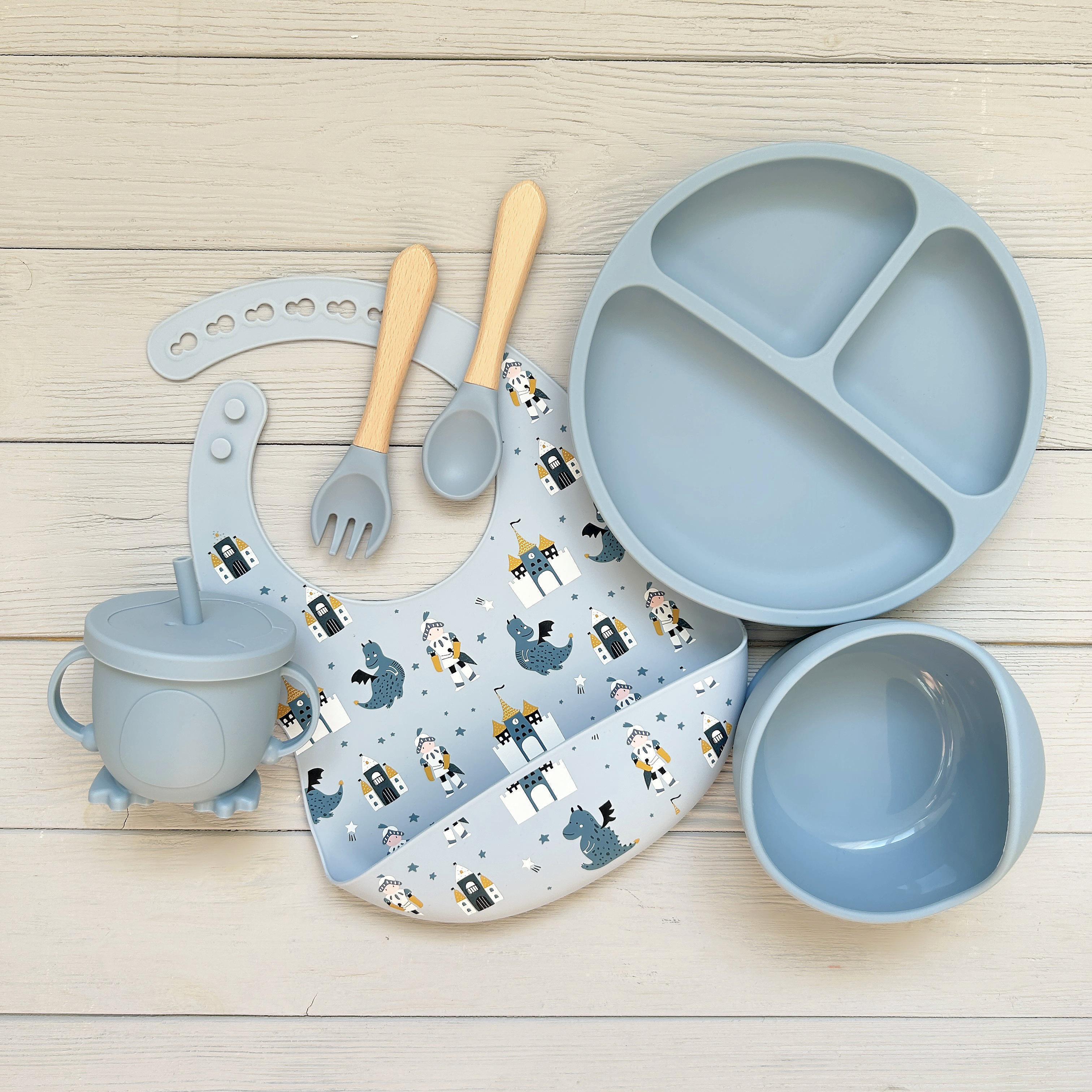 Дитячий посуд для годування RNSPH img_e4260 з силікону Блакитний (65836)