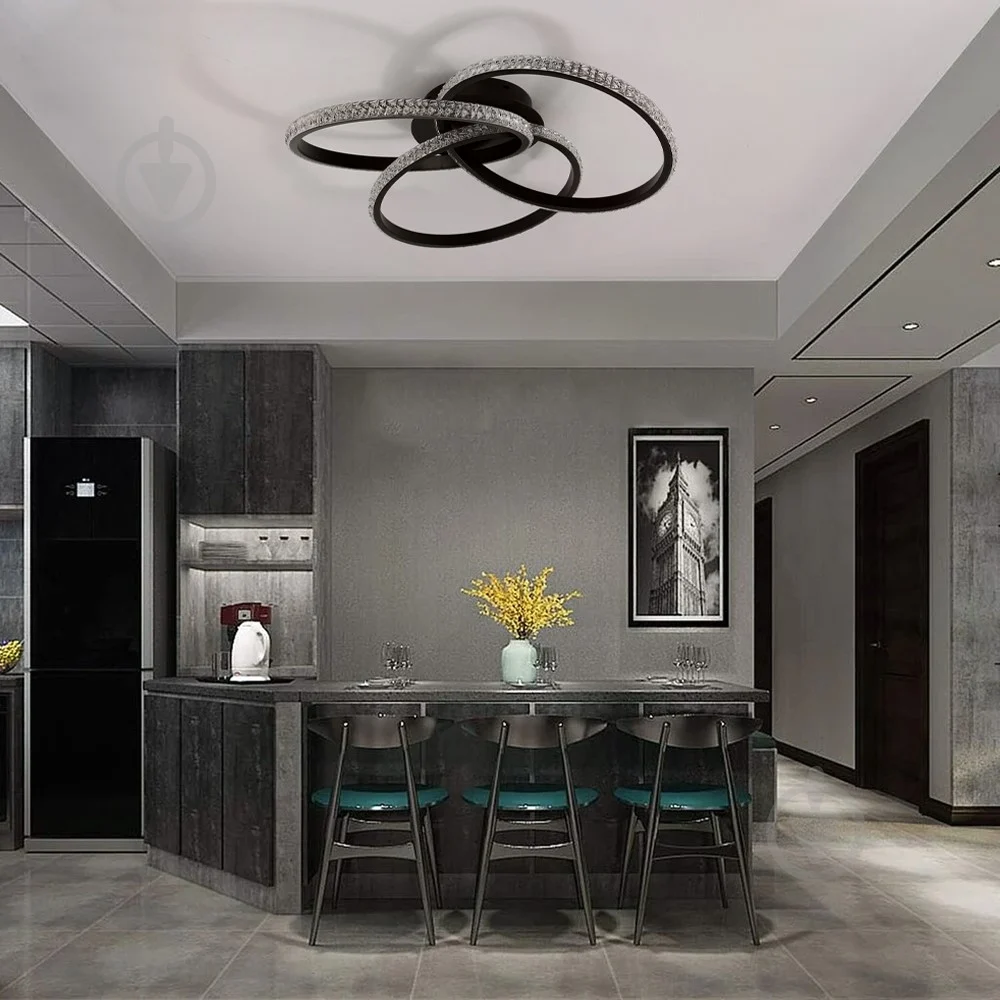 Люстра ESLLSE VITA 3R-APP-500x130-BLACK/WHITE/CLEAR 80W с пультом (10124) - фото 13