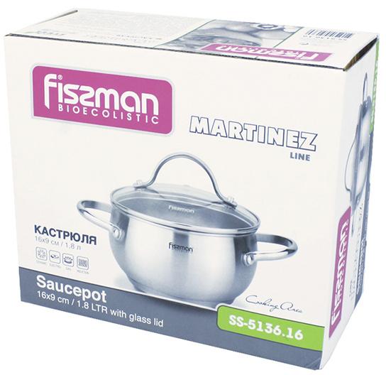 Каструля Fissman Martinez 5,9 л пузата з нержавіючої сталі (FN-SS-5139) - фото 4 Каструля Fissman Martinez 5,9 л пузата з нержавіючої сталі (FN-SS-5139) - фото 4