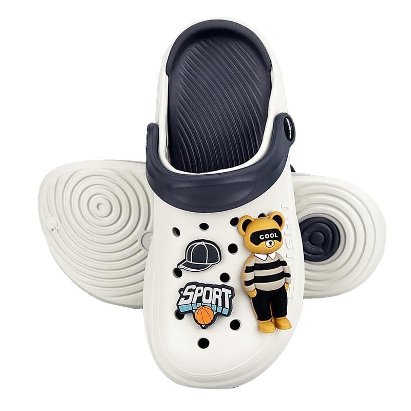 Сабо женские с джибитсами 90753-3 p. 36-37 23-23,5 Белый с серым