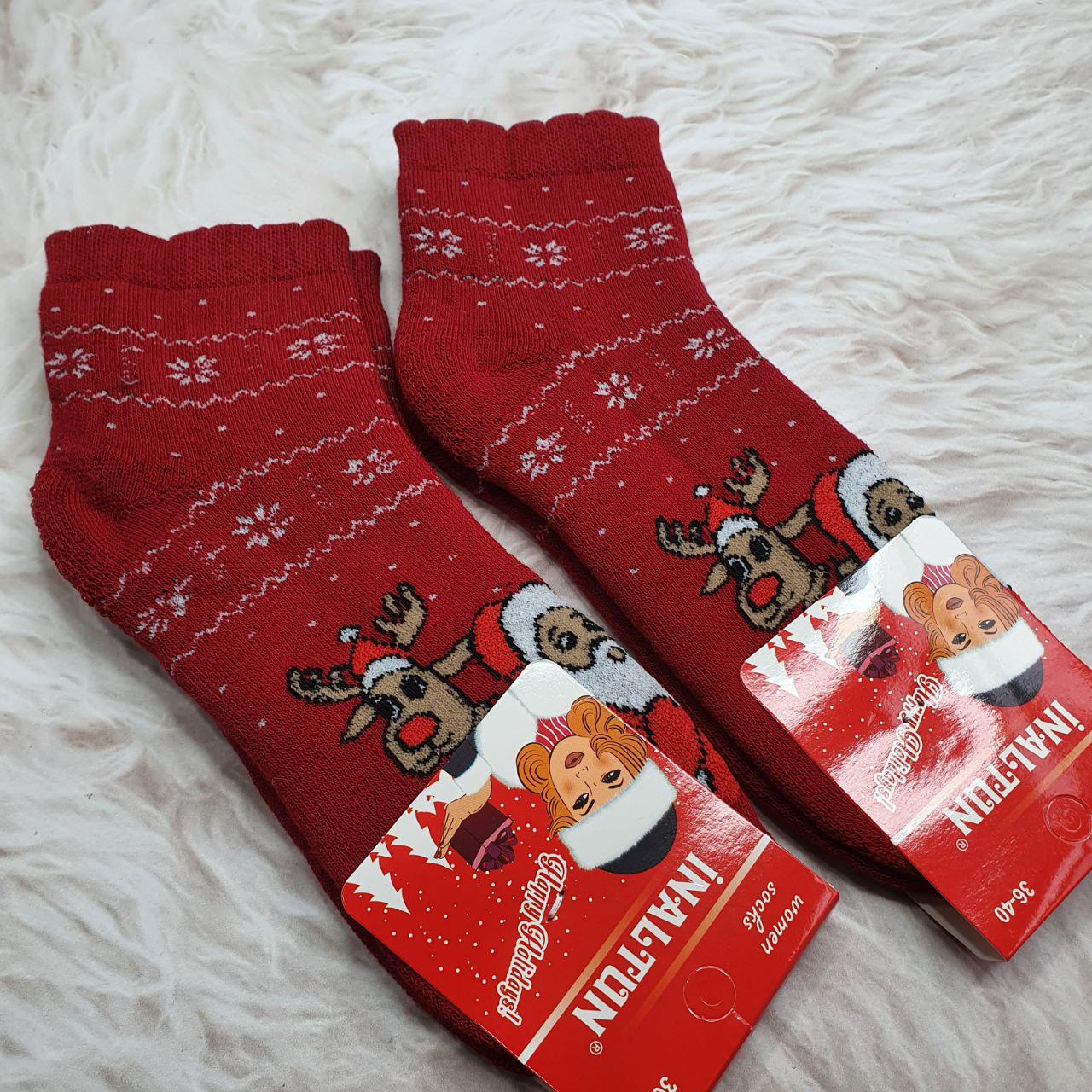 Шкарпетки жіночі махрові Inaltun р. 36-40 Red - фото 3 Шкарпетки жіночі махрові Inaltun р. 36-40 Red - фото 3