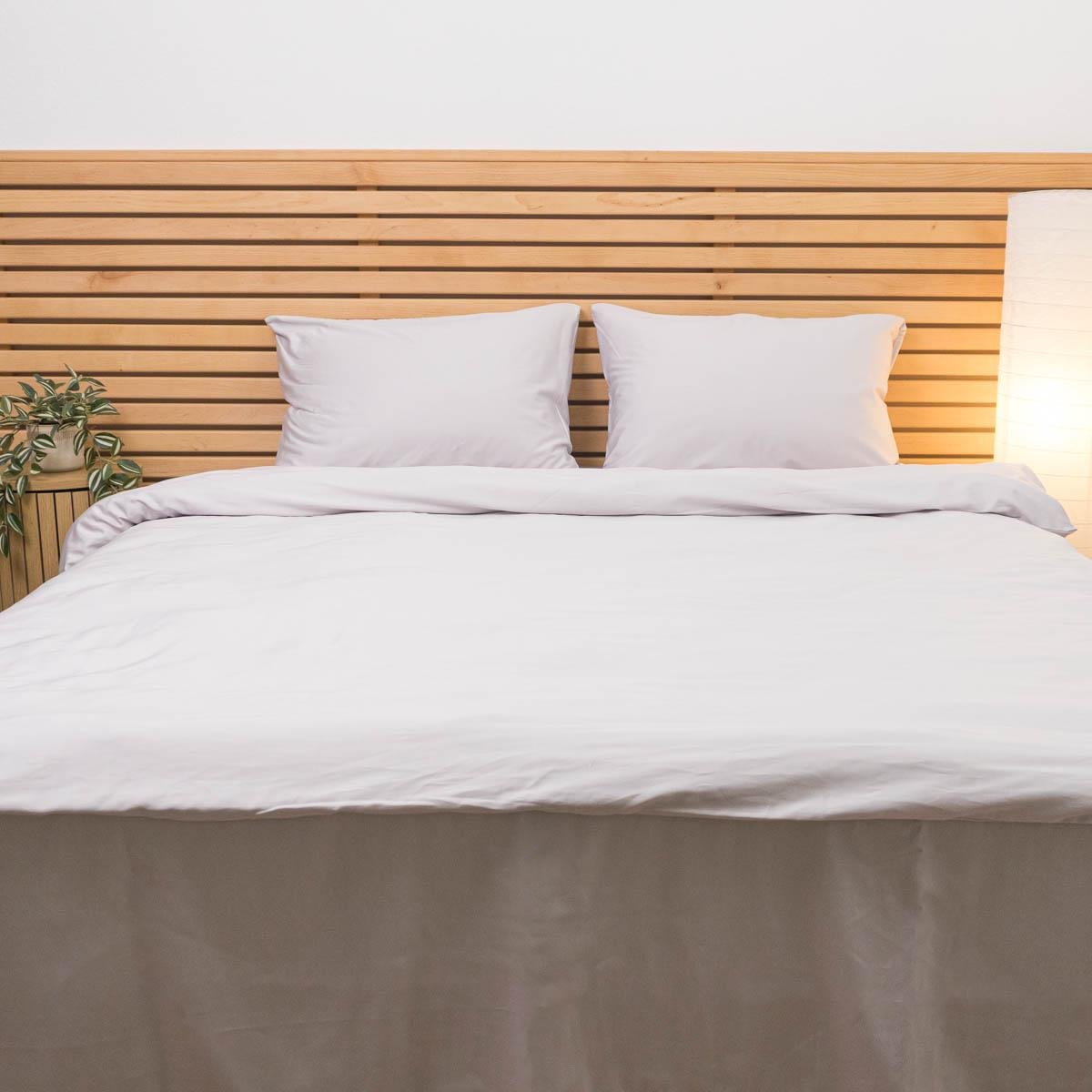 Комплект постільної білизни полуторний YouStar сатин гладкий 135 г/м2 Світло-сірий (chn-sg-p-lgrey_42-281)