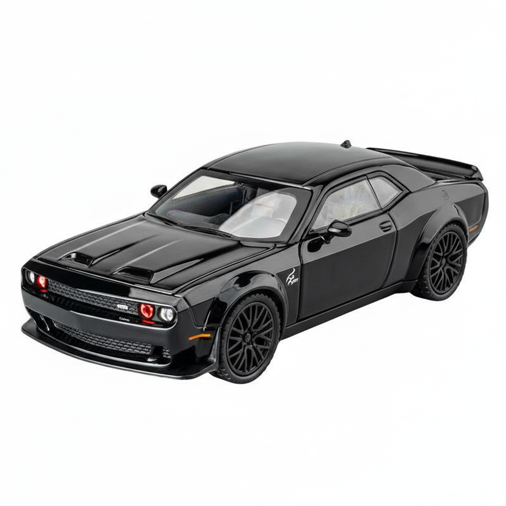 Масштабна модель колекційна Dodge Challenger SRT Hellcat металева з інерційним механізмом світлом та звуком 1:32 (79261)