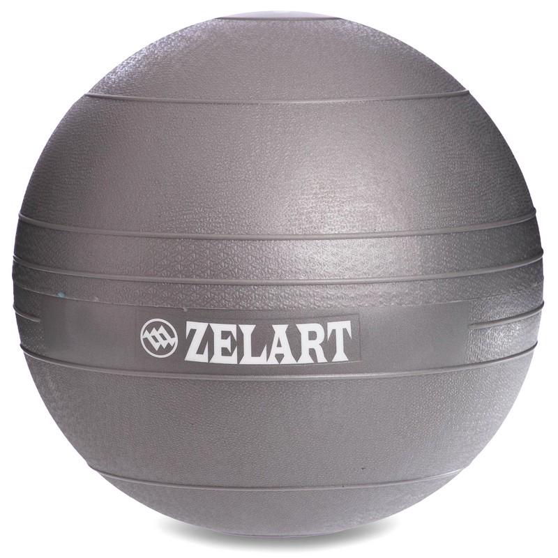 Мяч медицинский слэмбол для кроссфита Zelart Record SLAM BALL FI-5165-8 8 кг Серый (DR003518) - фото 2