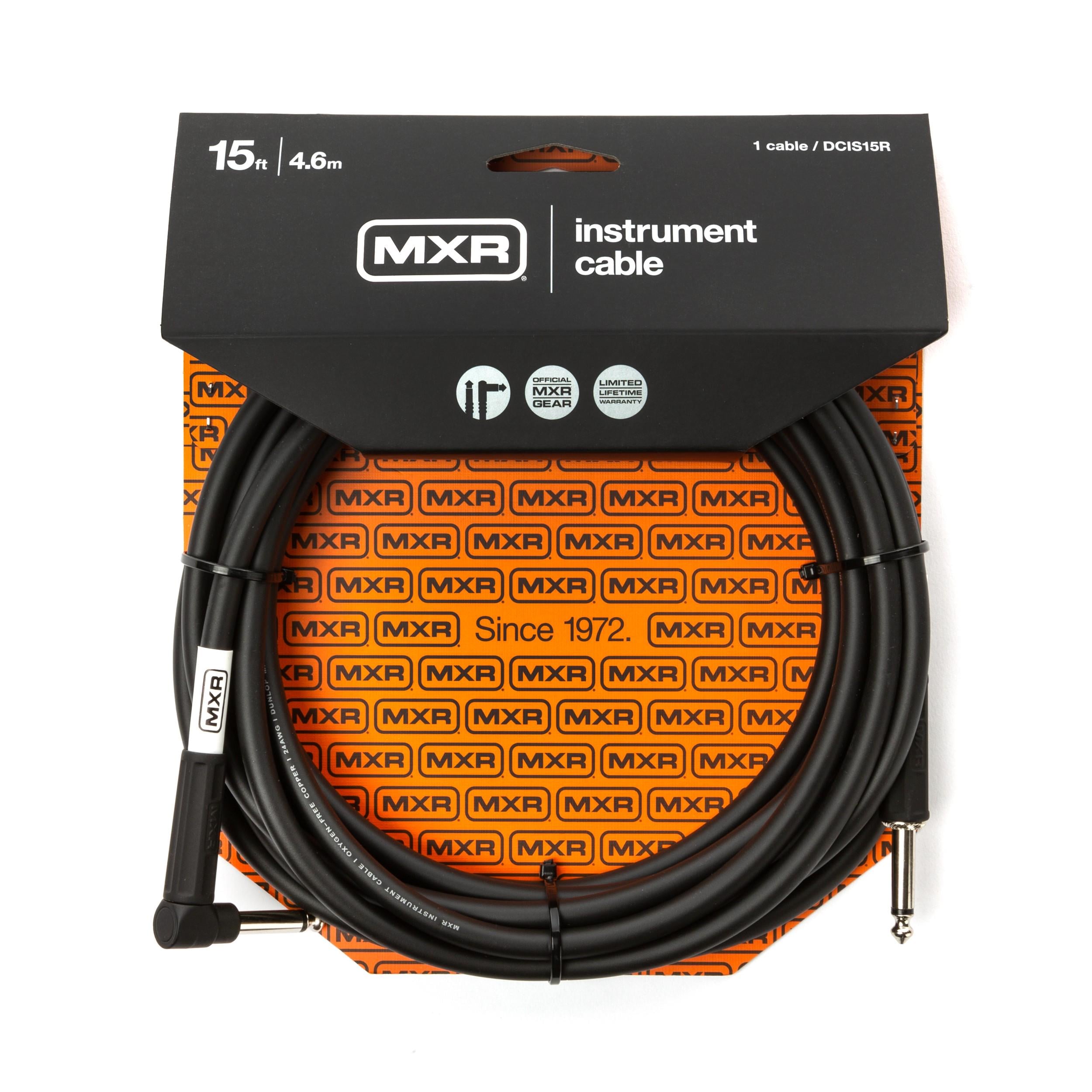 Кабель инструментальный MXR Standard DCIS15R jack 6,3 мм/jack 6,3 мм угловой 4,6 м