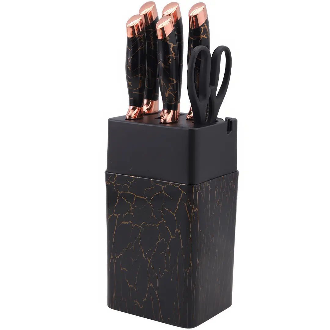 Набор кухонных ножей из нержавеющей стали с ножницами и подставкой 5 шт. (NSE20)