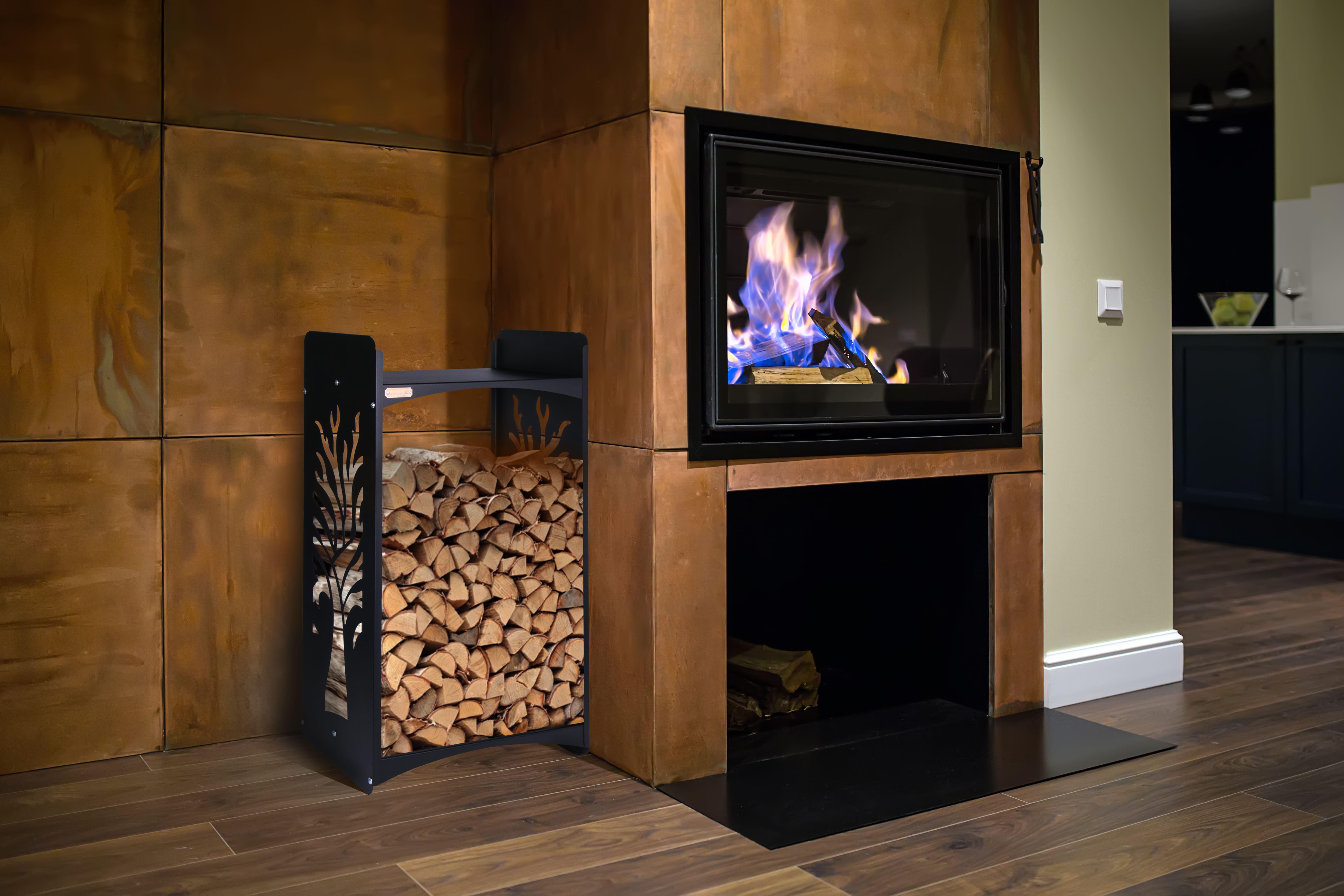 Стеллаж для дров Старый дуб разборной Черный (698) - фото 5