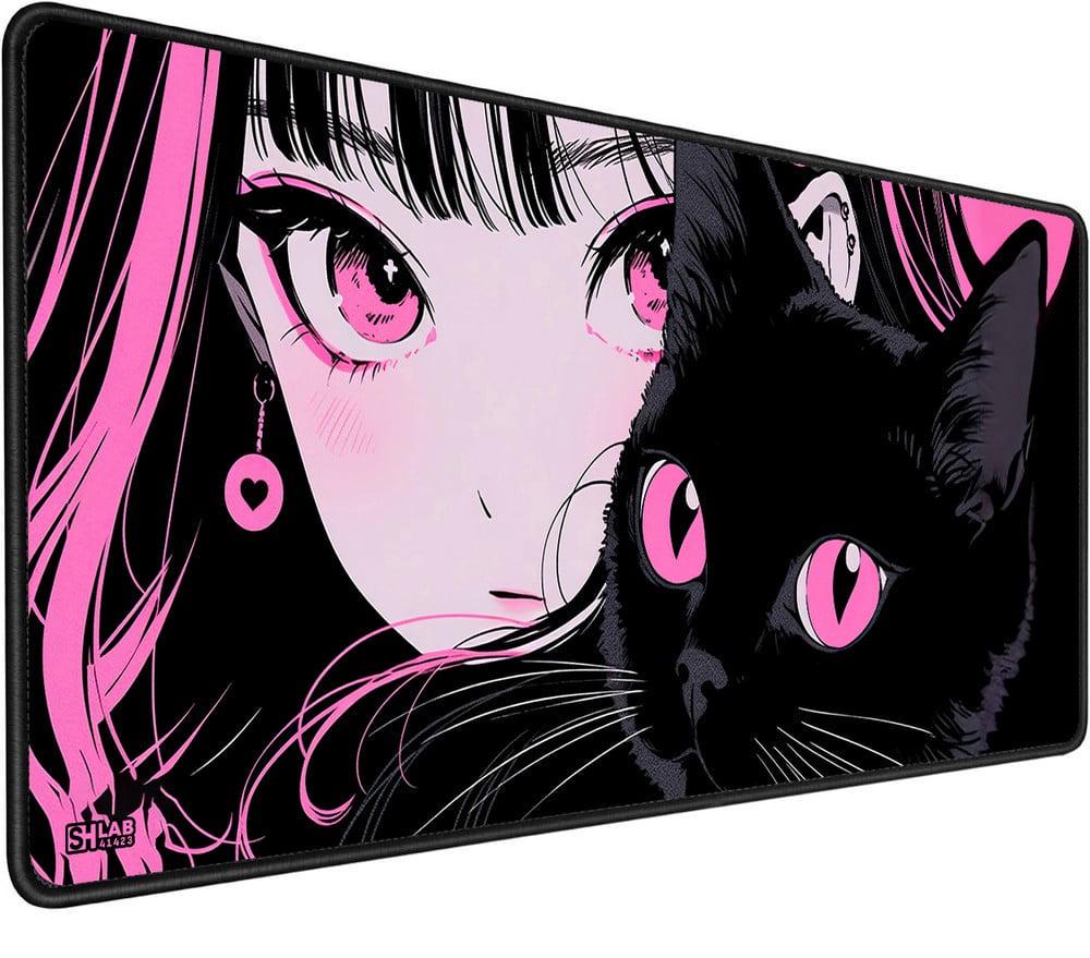 Игровая поверхность SHLab Girl With a Black Cat SHM-1031 90х40 см (41423)