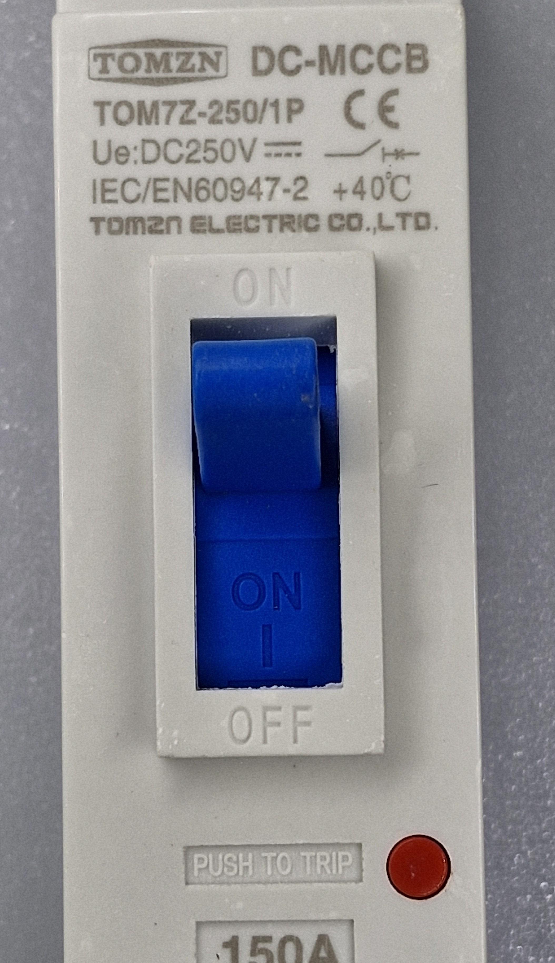 Вимикач постійного струму TOMZN автоматичний DC 150 ампер великорозмірний під болтове підєднання до 250 В (DC-MCCB-150A) - фото 5 Вимикач постійного струму TOMZN автоматичний DC 150 ампер великорозмірний під болтове підєднання до 250 В (DC-MCCB-150A) - фото 5