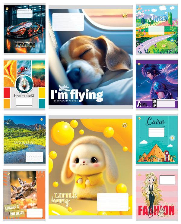 Зошити учнівські у клітинку 12 арк. 25 шт. в уп. ТЕ41101 (MTT-183884)