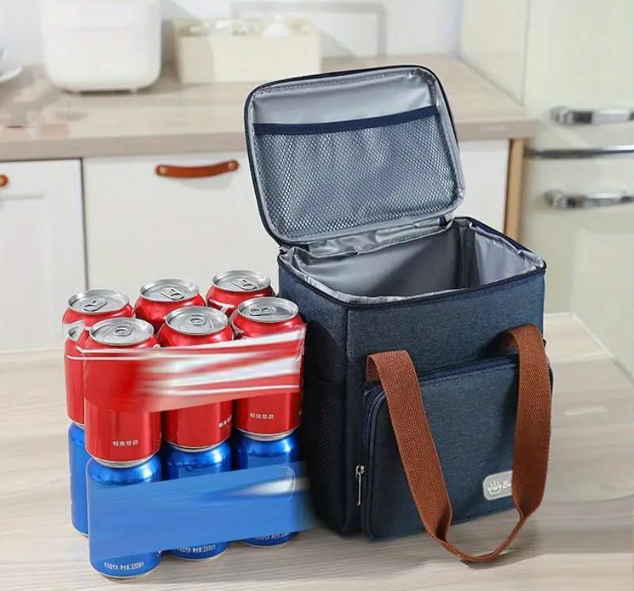 Сумка-холодильник на 1 отделение с ручкой через плечо 25х22х15 см 8 л Синий (1205-1) - фото 4 Сумка-холодильник на 1 отделение с ручкой через плечо 25х22х15 см 8 л Синий (1205-1) - фото 4