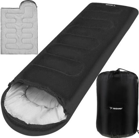 Спальний мішок з капюшоном водонепроникний Чорний - фото 3