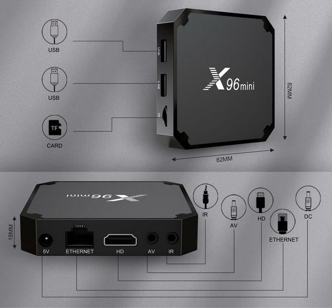 Медиаплеер X96 Core Tech MINI Amlogic S905W2 2/16 Гб Андроид 11 с аэропультом G10S с голосовым управлением (15831349) - фото 7