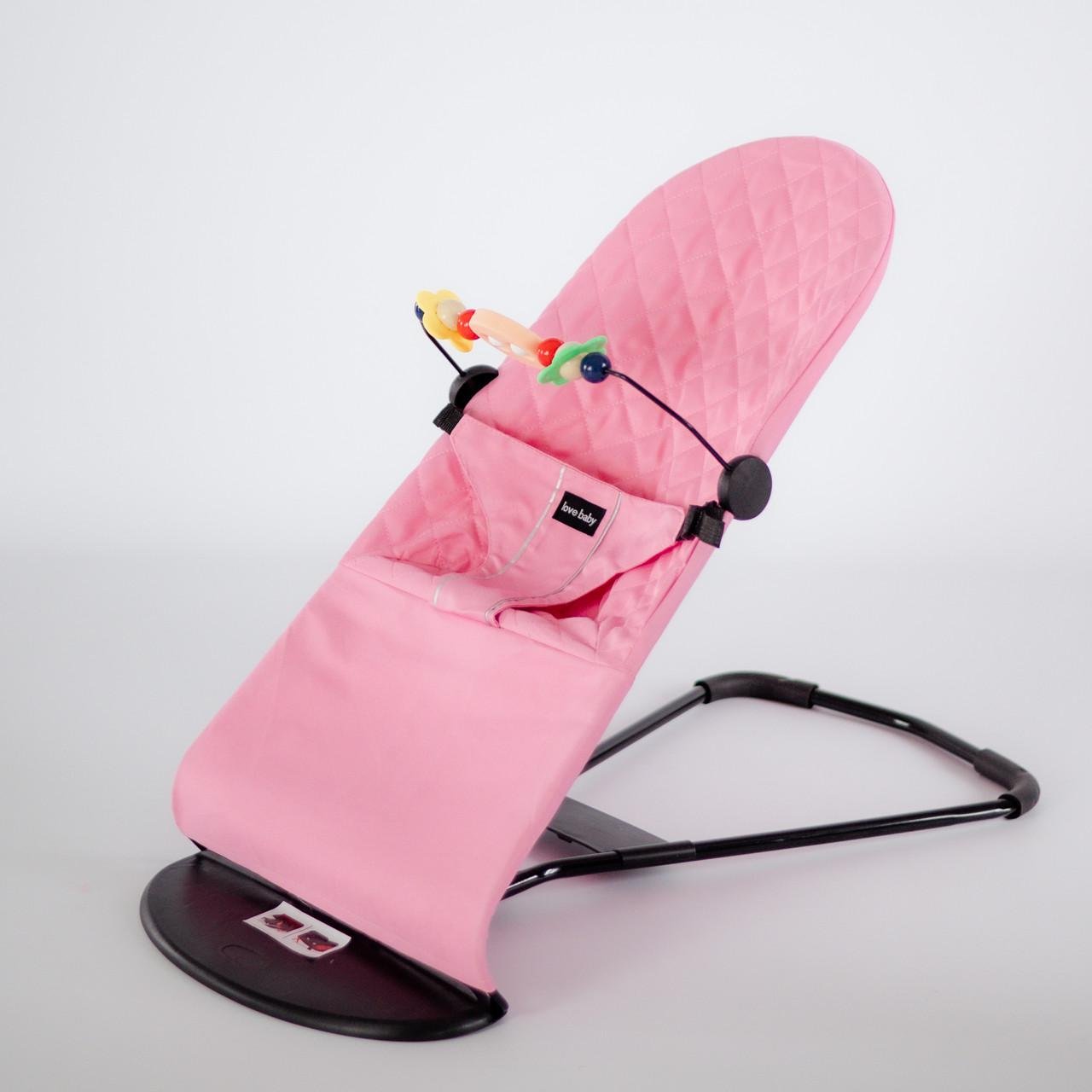 Шезлонг-качалка Love Baby Розовый (29482107)