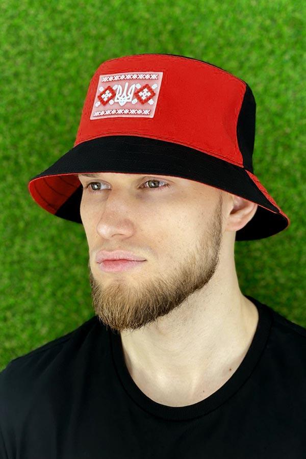 Панама летняя Braxton Вишиванка унисекс Красный/Черный (1455)