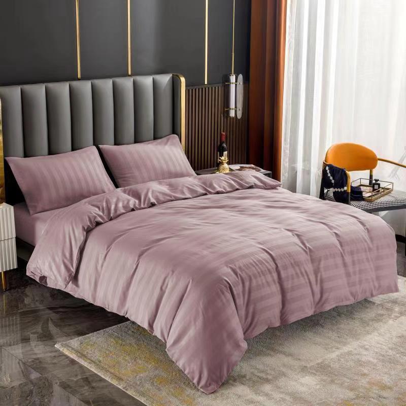 Комплект постельного белья Cotton home Colorful Home полуторный Страйп-сатин ХТ-15-24 Темно-розовый (DR010255)
