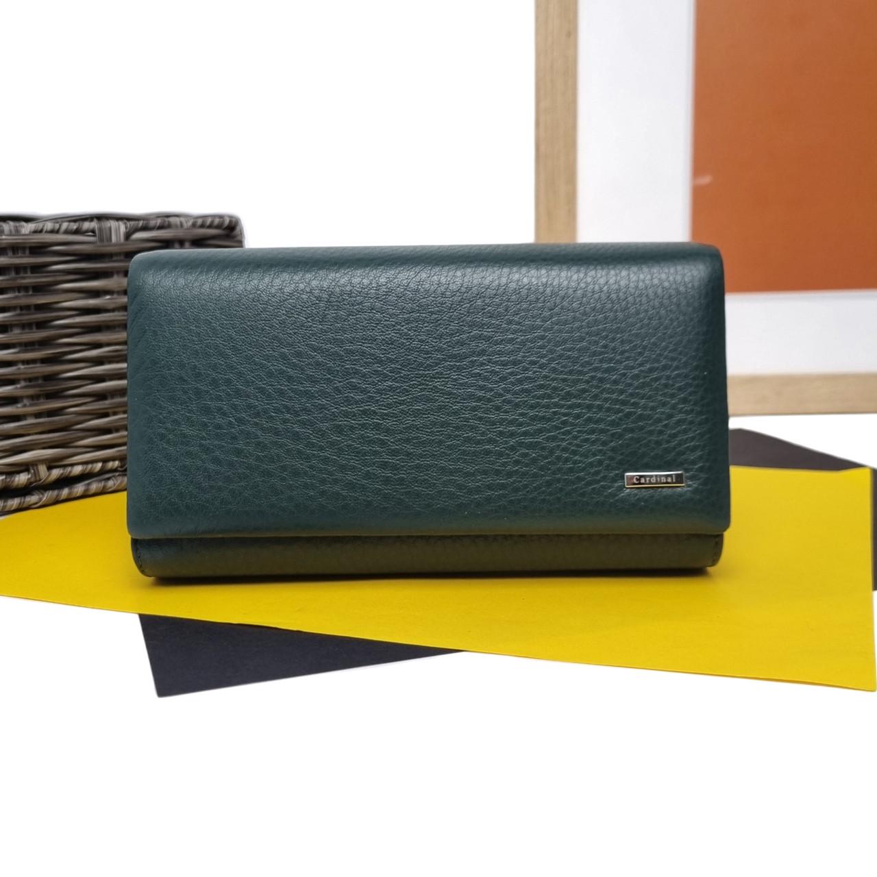 Гаманець жіночий Cardinal вмісткий шкіряний Зелений (9032-94(1)