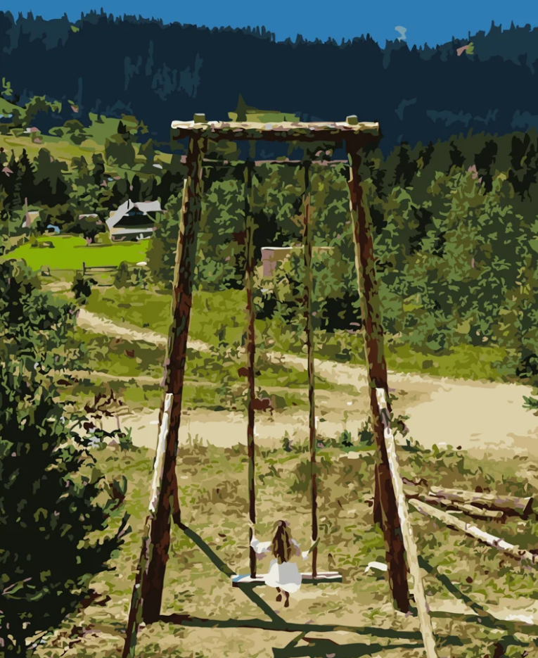 Картина по номерам Strateg Качели в Карпатах 40x50 см (GS514)