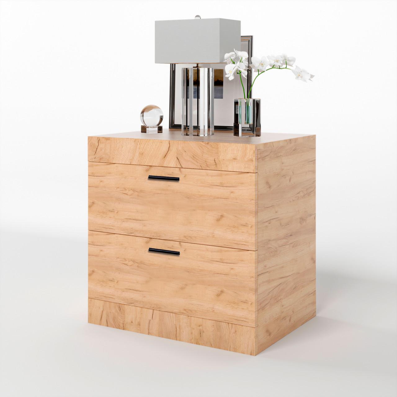 Тумба прикроватная Эверест Соната 50х38х50 см Дуб Крафт золотой (DTM-2712) Тумба прикроватная Эверест Соната 50х38х50 см Дуб Крафт золотой (DTM-2712)