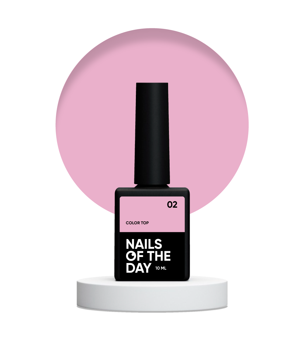 Топ без липкого шару камуфлюючий Nails Of The Day Color top 10 мл 02 Рожевий нюд (2540115866)