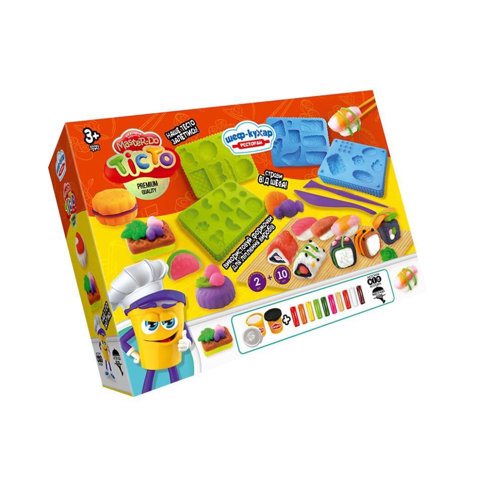 Креативна творчість тісто для ліплення Danko Toys Шеф-кухар TMD-17-01U…-04U з формами Ресторан Суші 2 (RLT33071s43696)