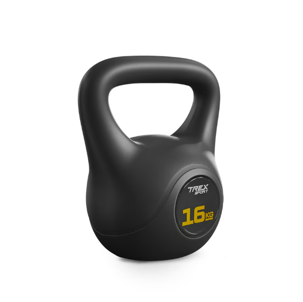 Гиря вінілова TREX Sport TX-016CKB 16 кг Чорний (4613) - фото 2 Гиря вінілова TREX Sport TX-016CKB 16 кг Чорний (4613) - фото 2