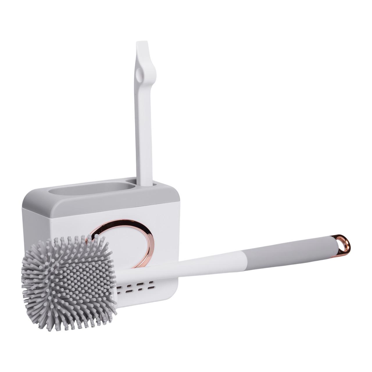 Комплект аксессуаров для туалета с подставкой HP-35015-48G 13х5,5х42 см Серый (A-035275) - фото 4 Комплект аксессуаров для туалета с подставкой HP-35015-48G 13х5,5х42 см Серый (A-035275) - фото 4