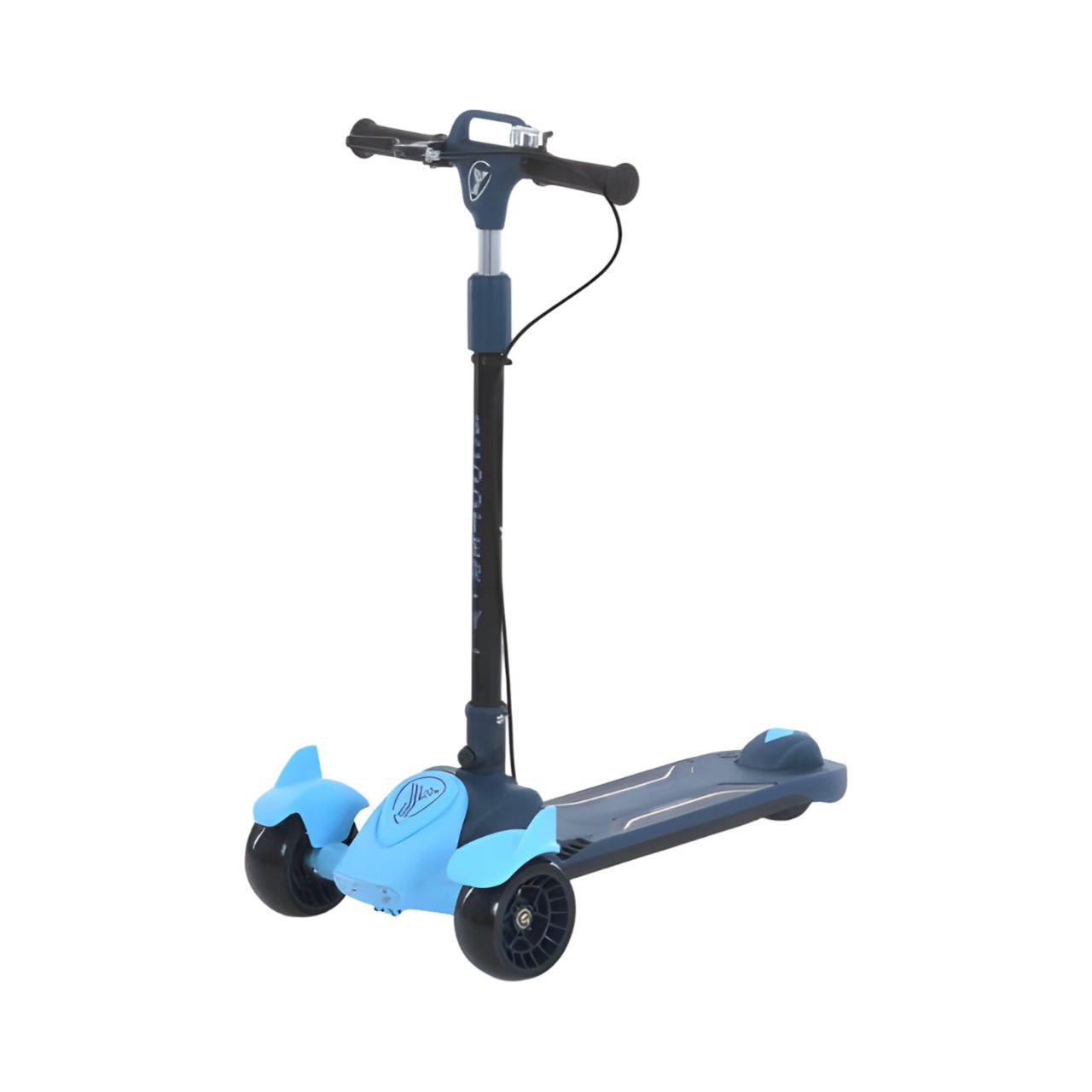 Самокат JR 3-115 3 колеса ручной тормоз/музыкальная подножка/бампер со светом (25282605)