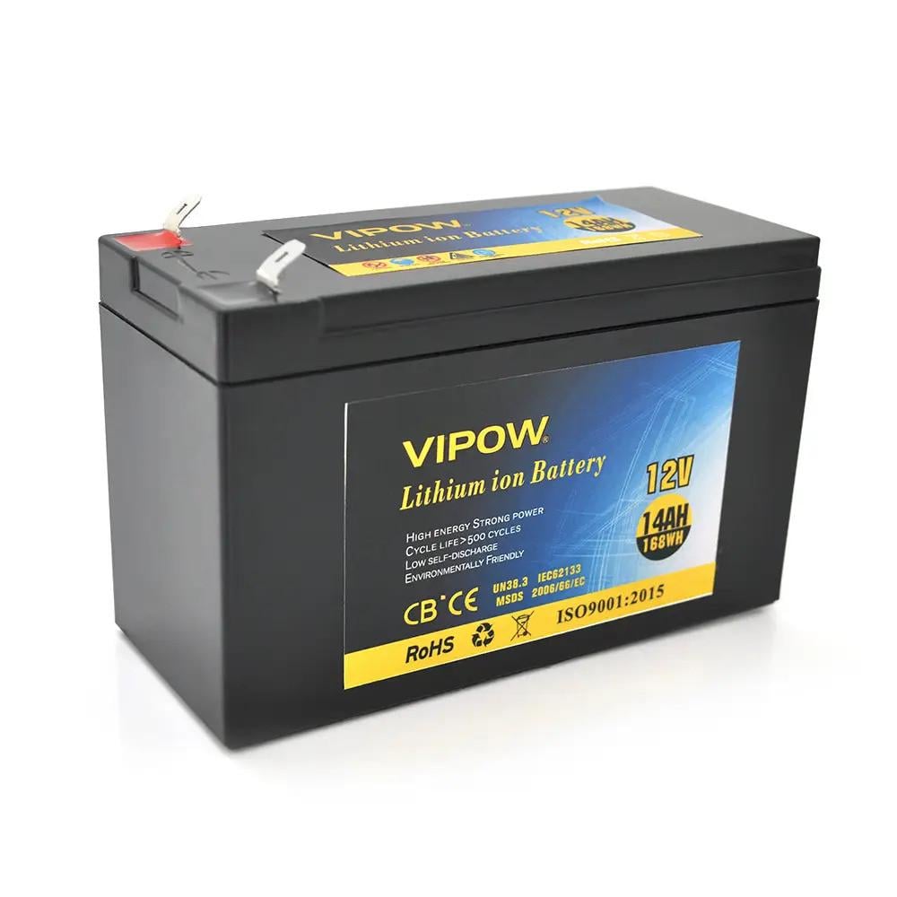 Батарея аккумуляторная литиевая Vipow 12 V 14Ah с элементами Li-ion 18650 со встроенной ВМS платой 3S7P