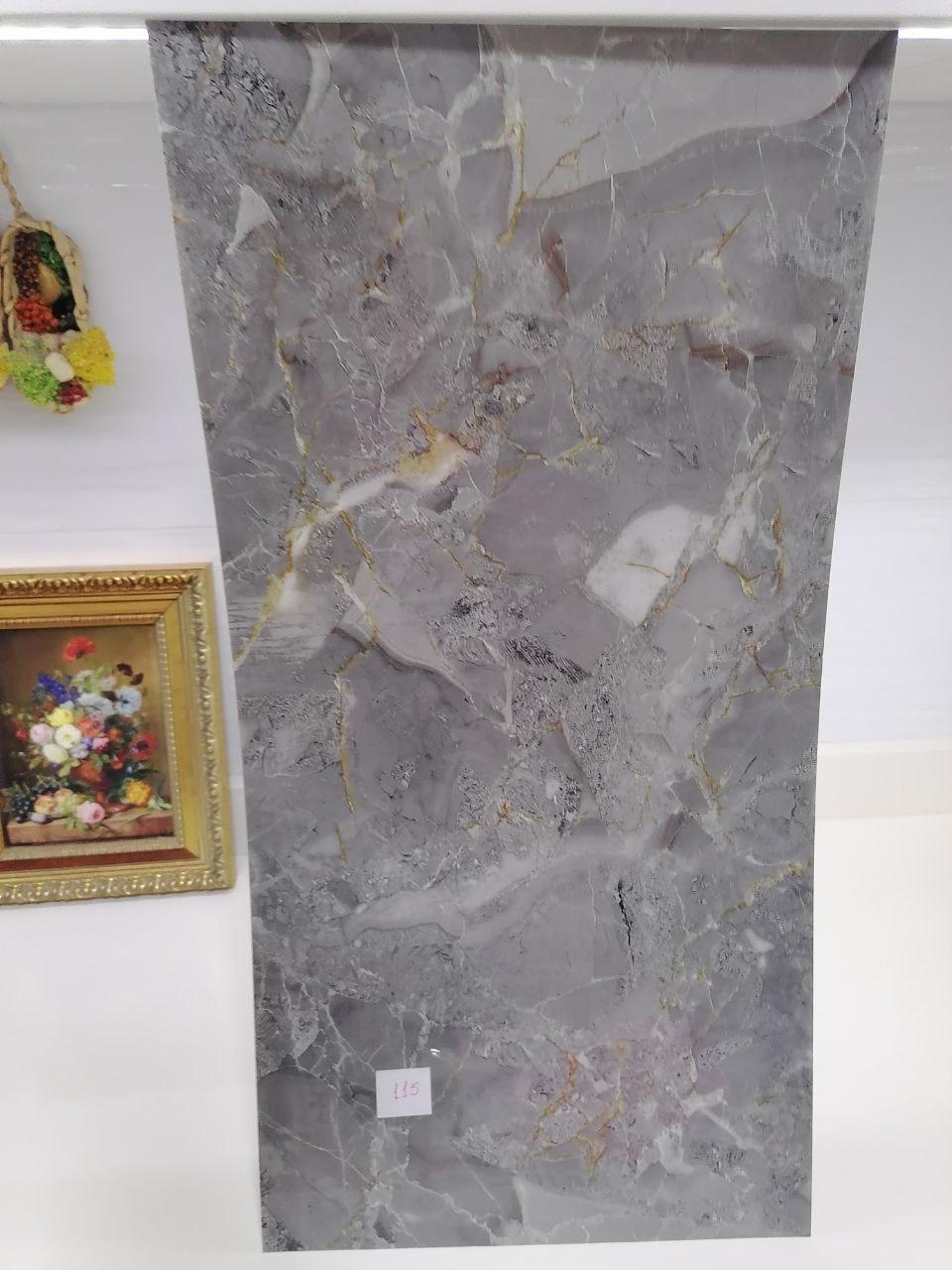 PET-панель самоклеющаяся глянцевая 600х300х2,5 мм Серебристый серый (VN3-147) - фото 2