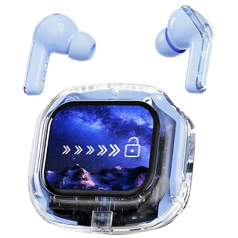 Наушники TWS 6971 беспроводные вакуумные стерео LED кейс-зарядка Bluetooth Blue