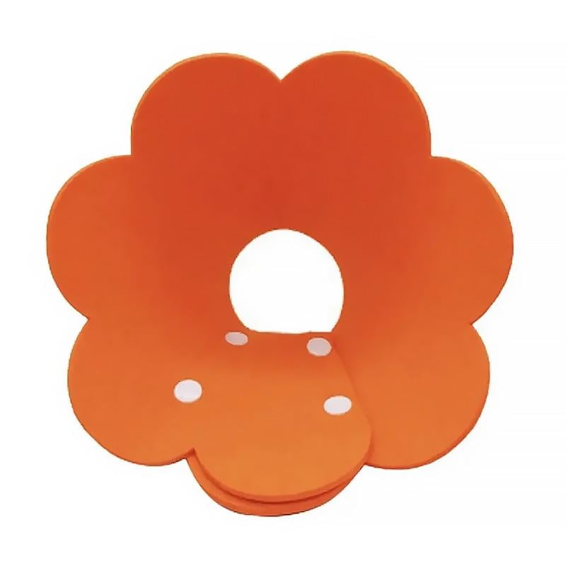 Воротник-подушка для кошек мягкий Lesko DT-1063 Flower XL Orange