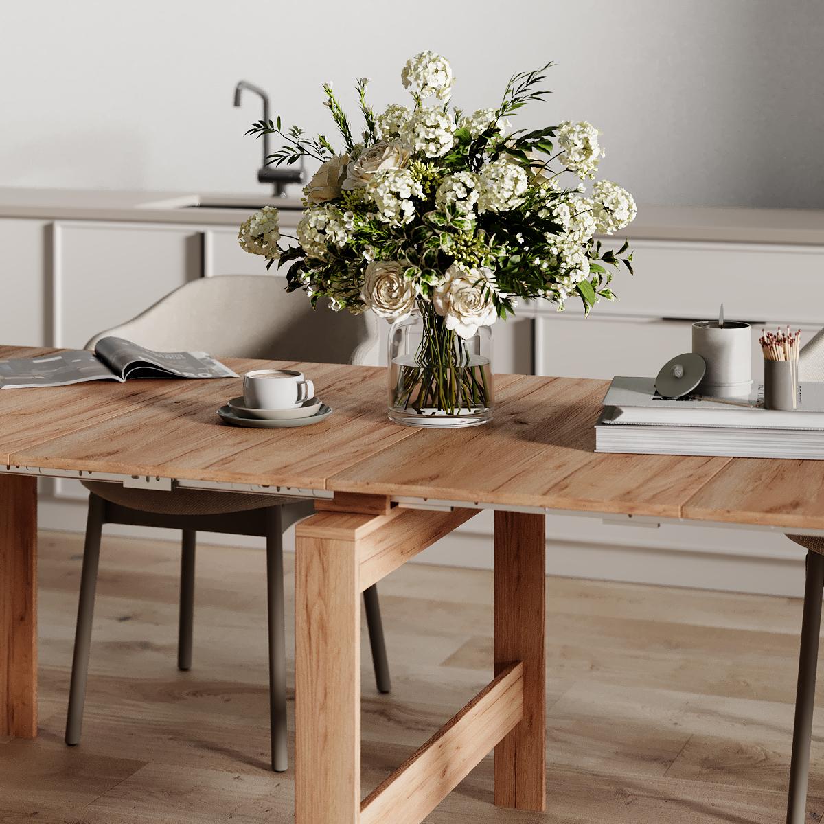 Обідній стіл-трансформер Python розібраний 2400x750x900 мм Дуб крафт золотий (GATB22120000000) - фото 4 Обідній стіл-трансформер Python розібраний 2400x750x900 мм Дуб крафт золотий (GATB22120000000) - фото 4