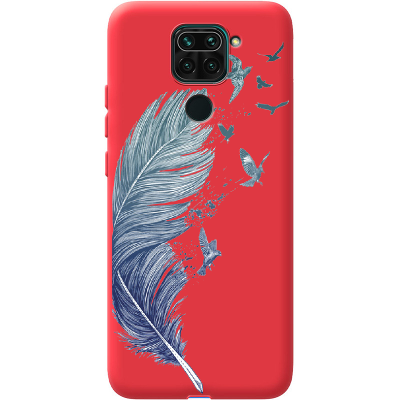 Чехол с рисунком Boxface Xiaomi Redmi Note 9 Feather Красный силикон (39801-cc38-41193) - фото 1