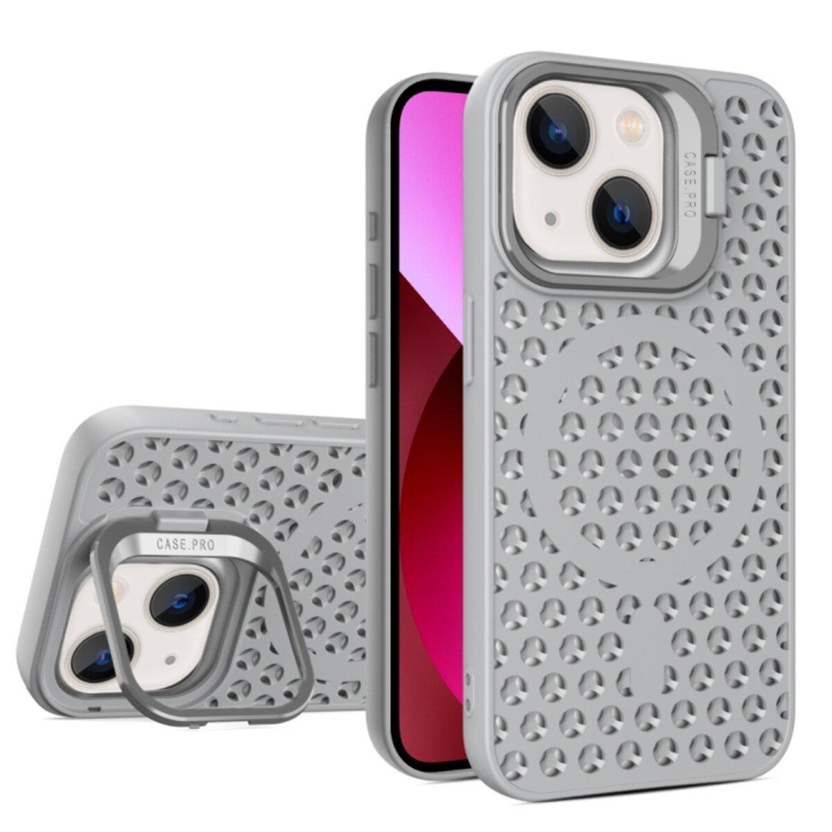 Защитный чехол-накладка Cosmic Grater Stand для Apple iPhone 13 Grey (GRASTiP13Grey)