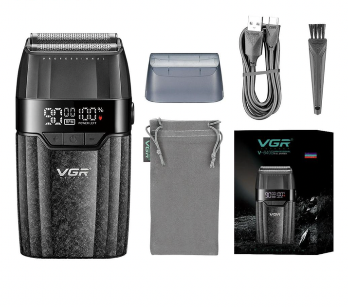 Електробритва професійна чоловіча VGR V-640S 9000 ОБ Чорний