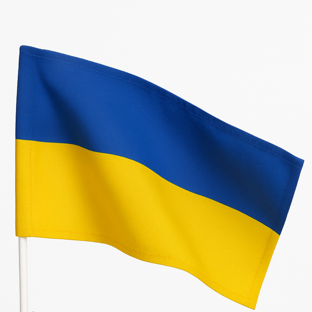 Флаг Украины на палочке габардин 24х16 см Желто-синий (26912) Флаг Украины на палочке габардин 24х16 см Желто-синий (26912)