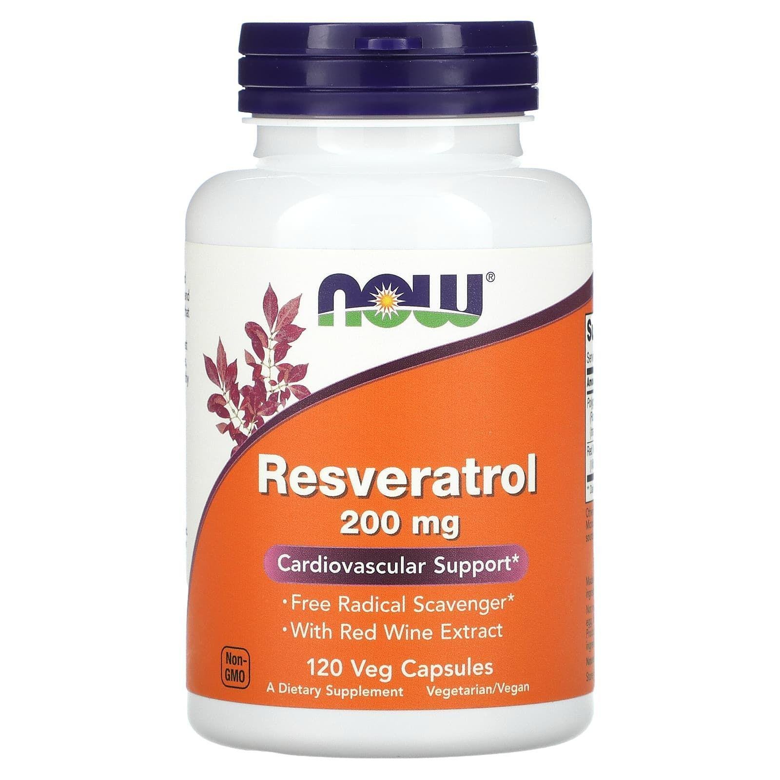 Ресвератрол NOW Foods Natural Resveratrol 200 mg 120 Veg Caps