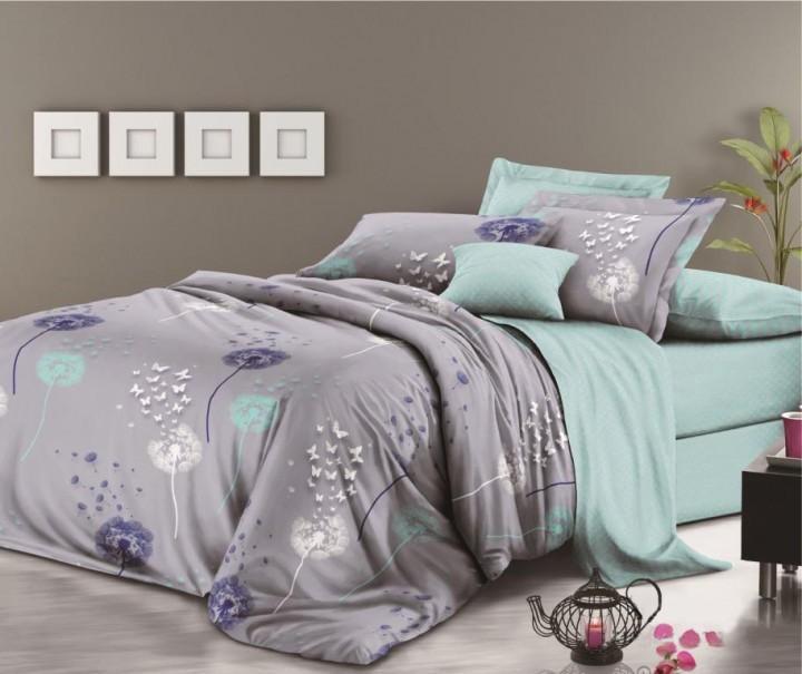 Комплект постельного белья Pretty Одуванчики ранфорс евро 1979 Серый (DR012805)