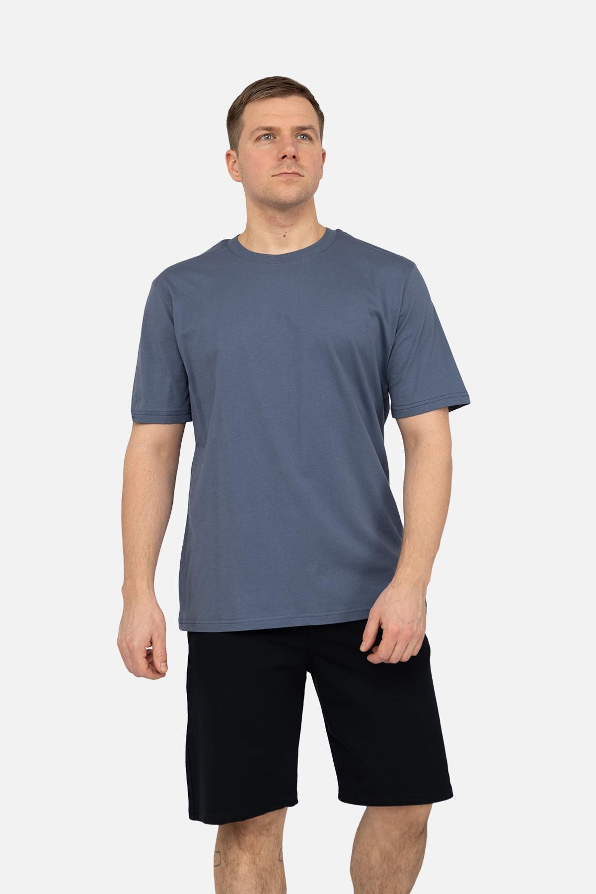 Футболка мужская ЦБ-00267765 с коротким рукавом р. 52 Синий (SKT001039004)