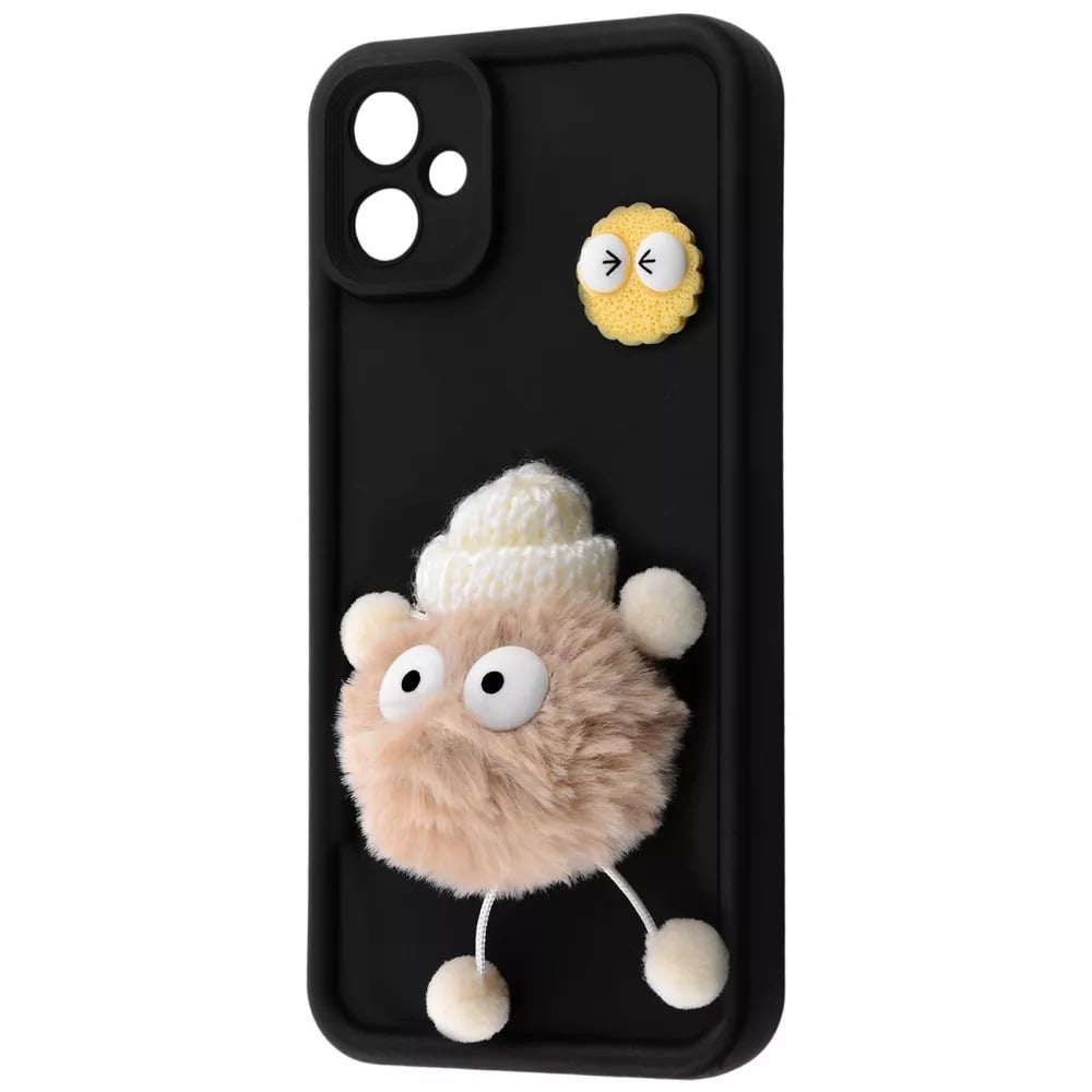 Защитный чехол PRC Pretty Things Case с рельефным дизайном для Samsung Galaxy A06 Black/Fluffy white Защитный чехол PRC Pretty Things Case с рельефным дизайном для Samsung Galaxy A06 Black/Fluffy white