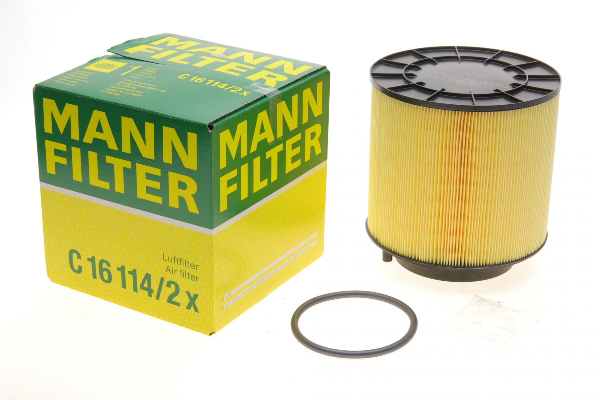 Фильтр воздушный Mann-Filter для Audi A4/Q5 3,0TFSI/3,2FSI 08-17/A5 3,0TFSI/3,2FSI/4,2FSI 07-17 (C 16 114/2 X)