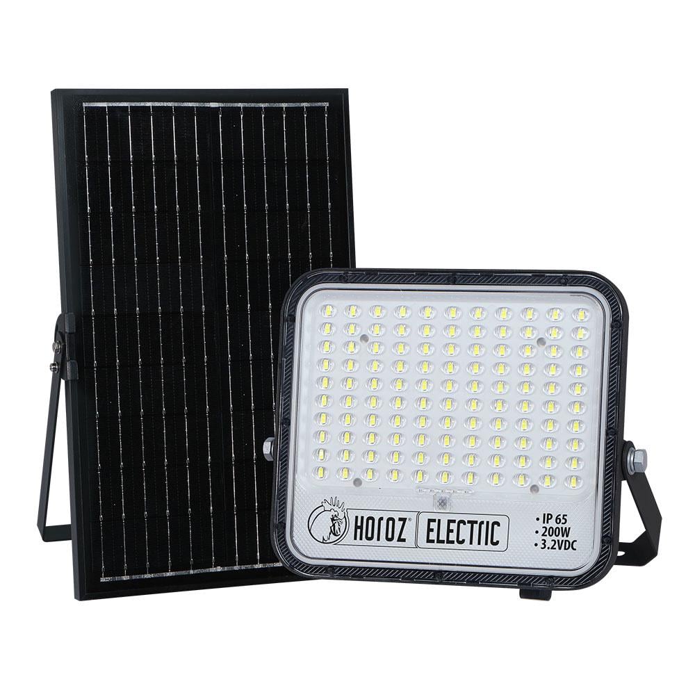 Прожектор світлодіодний HOROZ ELECTRIC Tiger Pro-200 200W із сонячною панеллю 6400K