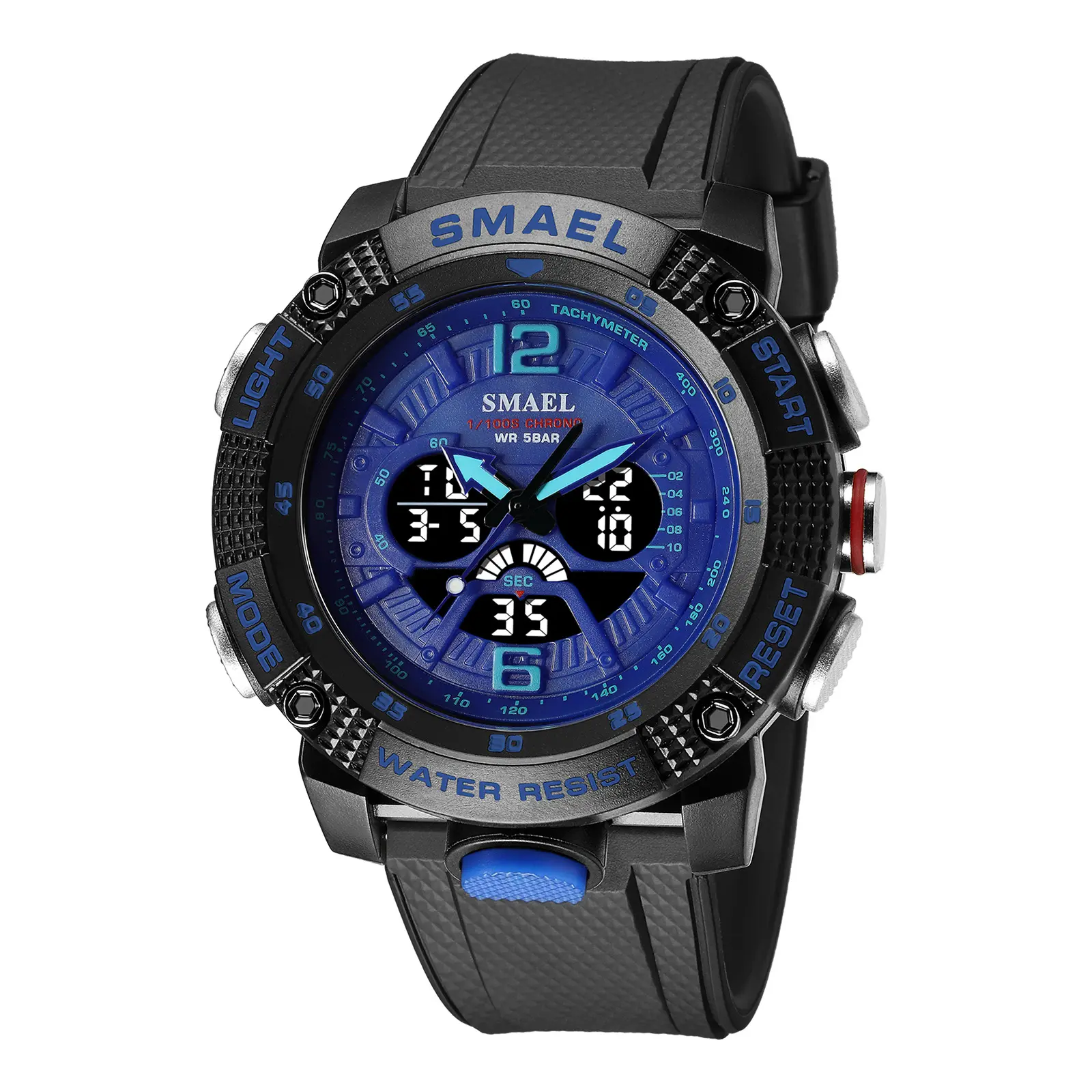 Годинник наручний Smael 8058 Black Blue (16679)