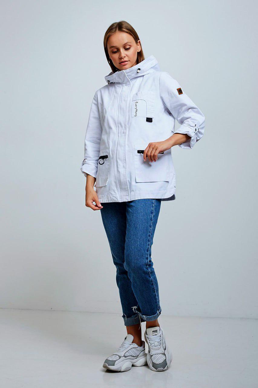 Парка женская летняя Everything L-6XL р. 46 Белый