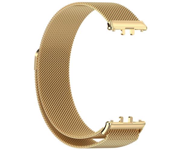 Ремешок металлический Milanese Magnetic для смарт-часов Samsung Galaxy Fit3 Золотой Ремешок металлический Milanese Magnetic для смарт-часов Samsung Galaxy Fit3 Золотой