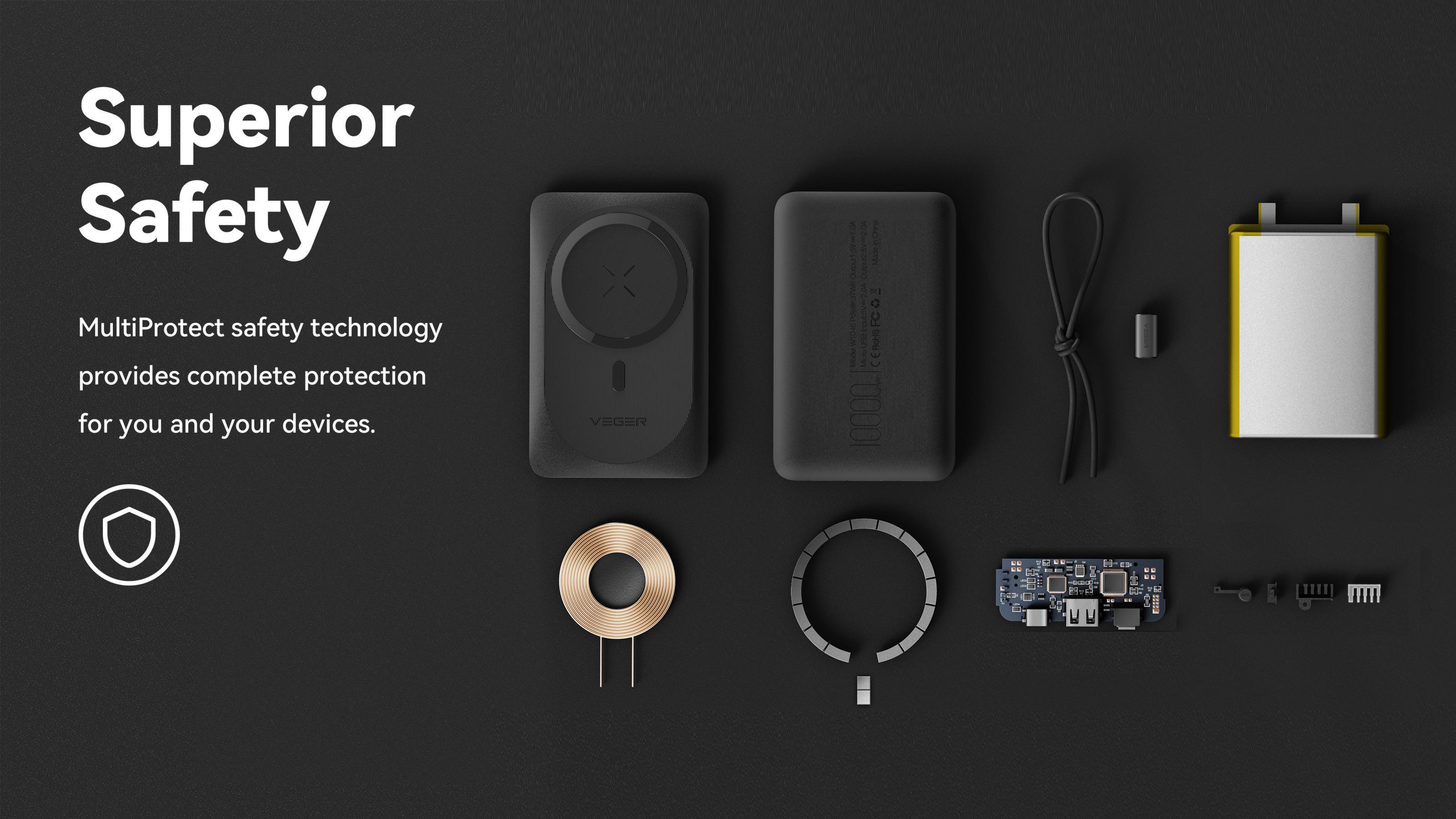 Повербанк VEGER MagOn 10000 mAh (W1151) - фото 8 Повербанк VEGER MagOn 10000 mAh (W1151) - фото 8